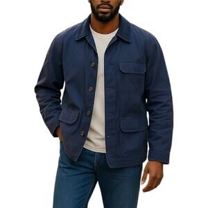 Chore Coat Barn Jacket Mens‎ XL Blue Workwear Ranch Retro Western Utility Rugged